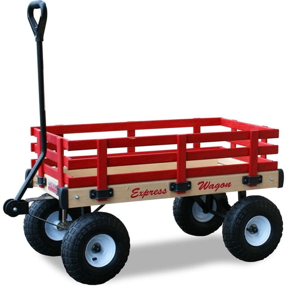 Millside Chariot en bois d'enfant express super solide 20 po x 38 po