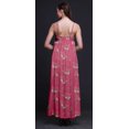 thumbnail image 3 of Bimba Rayon Leaves Printed Spaghetti Strap Sleeveless Womens Cami Maxi Slip Swing Dress-Medium, 3 of 4