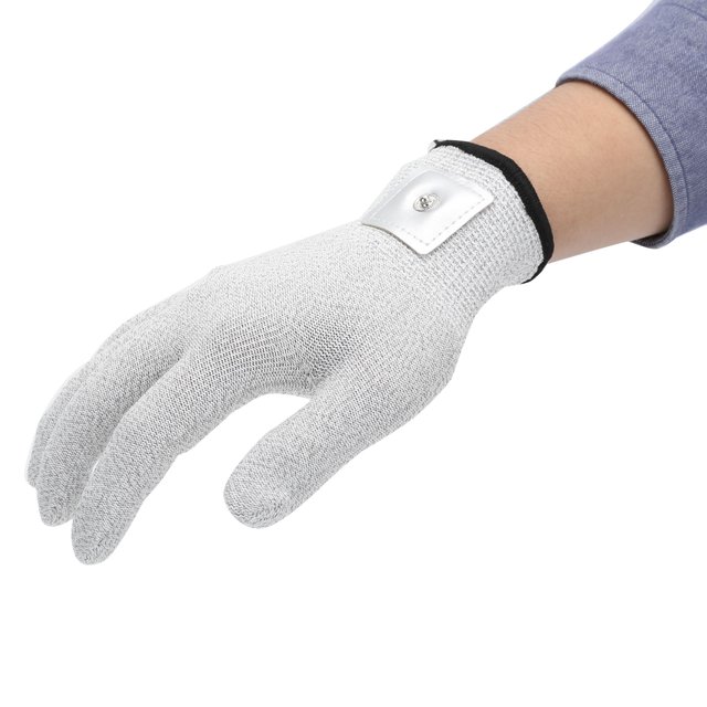 2 Paires de Gants Électrodes Conducteurs Masseur Électrothérapie Gants Résistants à l'Usure pour Machine TENS