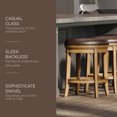 thumbnail image 2 of Maven Lane Alexander Backless Counter Stool, Walnut Finish w/ Marksman Saddle Vegan Leather, 2 of 6