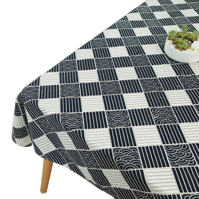 Nappe Rétro Multi-Grains en Lin Tissu de Lin pour Salle à Manger Décoration Maison No.11