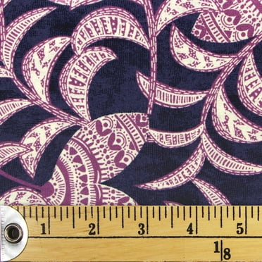 FABRIC CREATIONS noir mauve Boho coupon fat quarter 45 × 53 cm (18 × 21 po)