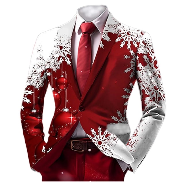 2025 Men's Blazers & Suit Jackets Boho for Mens Breasted Men 3 Piece Suit Slim Fit Two Button Retro Ethnic Jackets Suit for Men Style Suits Open Front Male Suits