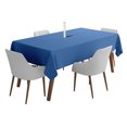 thumbnail image 1 of Vargottam Indoor/OutdoorTablecloth58" x 58" Inch Square Tablecloth with Umbrella Hole & Zipper, Waterproof Patio Table Cloths, Spring/Summer Table Covers for Backyard /BBQs -Medium Blue, 1 of 6