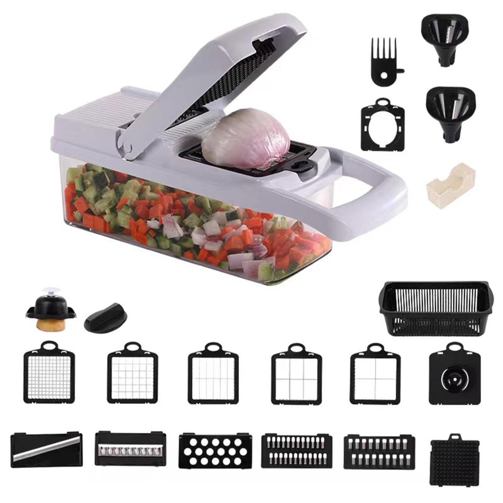 Vegetable Cutter 22 In 1 Food Chopper Slicer Dicer for Onion Veggie and Fruit with Juicer and Kitchen Prep
