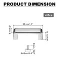 thumbnail image 2 of 4Pcs Metal D-Ring Connector Buckles, Alloy Right Angle Arch Bridge D-Ring Buckles with Screws (Grey, 1.1x0.2Inch), 2 of 6