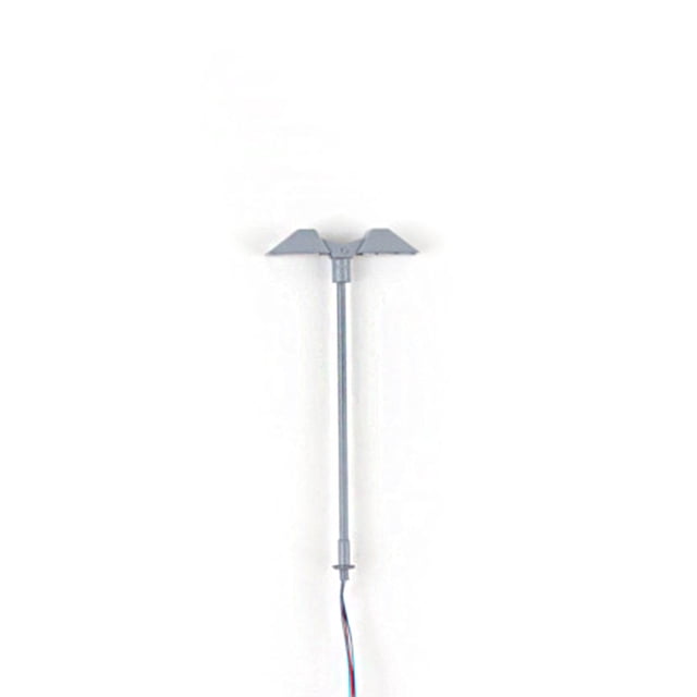 Wweixi Lampe de Table de Modèle de Chemin de Fer Fournitures de Scène Mini Lampadaire de Train Matériau Accessoires Tensions 3V Lampes LED en Métal Décorations Gris (1:120) (Chaud)