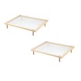 thumbnail image 1 of Oleegame 2PC Spoon And Lid Rest With Net Air Drying Food Drying Wooden Rack Spaghetti Stackable Drying Dryer Rack Kitchen，Dining & Bar, 1 of 9