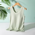thumbnail image 1 of UPPADA Womens Crewneck Tank Tops Summer Sleeveless Scoop Neck Tees Solid Color Basic Slim Fitted Cami Shirts Womens Tank Tops Camisole Top Built In Bra Adjustable Straps,Sales Today Clearance Women, 1 of 6