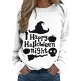 thumbnail image 1 of Pull pour Femmes Imprimé Col Rond Sweat-Shirt Ajusté Pull Mode Manches Longues Chemises d'Entraînement Blouse Ample, 1 of 4