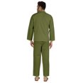 thumbnail image 4 of Inkmeso Ensemble de Pyjama Classique Uni en Coton, Pyjama Boutonné pour Hommes, 2 Pcs, Tenue de Nuit, 4 of 7