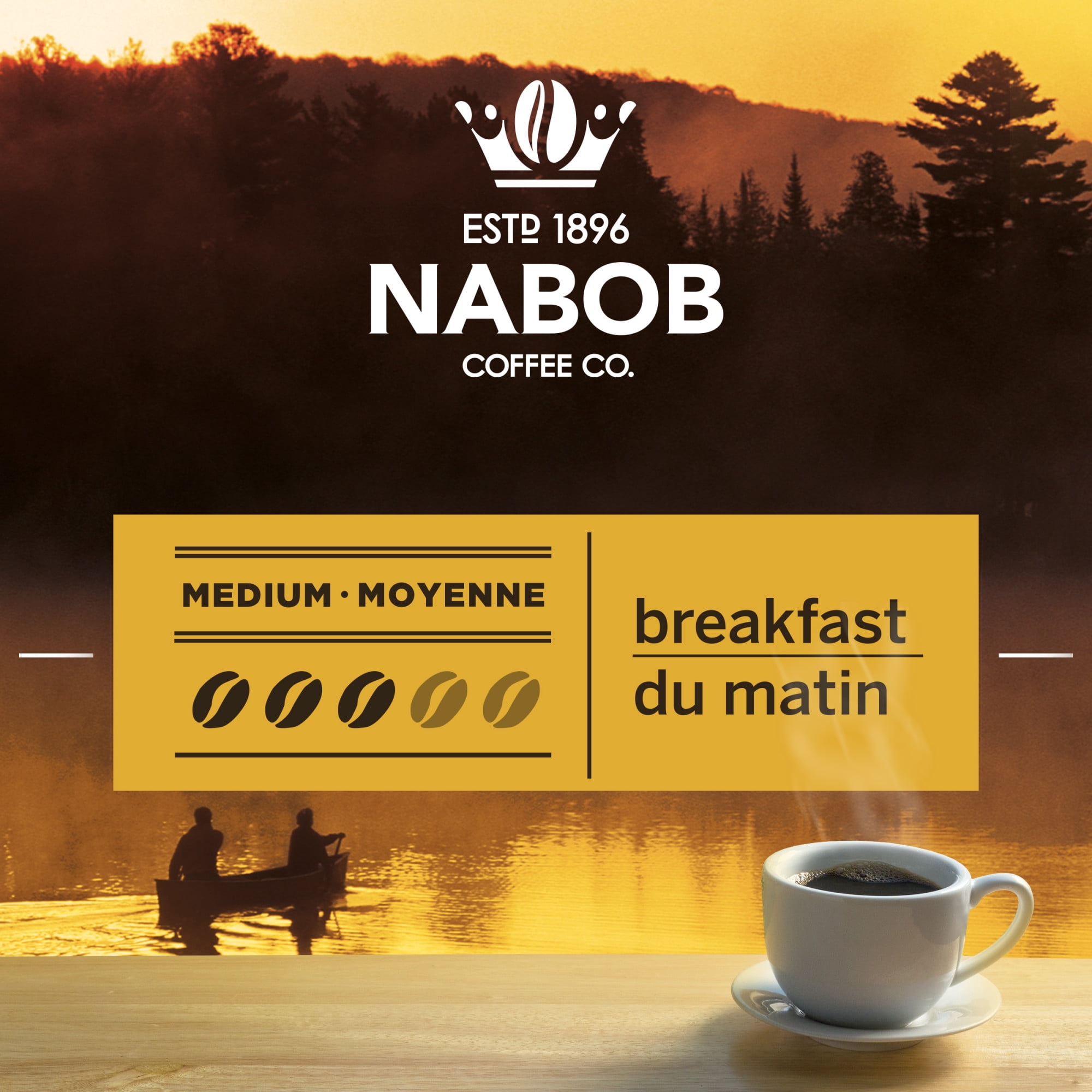 Café moulu Nabob Mélange du matin, boîte de 340 g