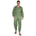 thumbnail image 1 of Inkmeso Pyjama en Coton pour Homme, Tenue de Nuit Unie, Ensemble de Détente Haut et Bas, 1 of 7