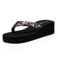 thumbnail image 1 of Femmes Dames Mode Été Fleurs Style Bohème Pantoufles Sandales de Plage Chaussures, 1 of 8