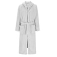 thumbnail image 4 of Timegard Nightgown for Women Fleece Mid Long Robe with Hood Belt Homewear Fall Winter Warm Comfy Bathrobe, 4 of 9