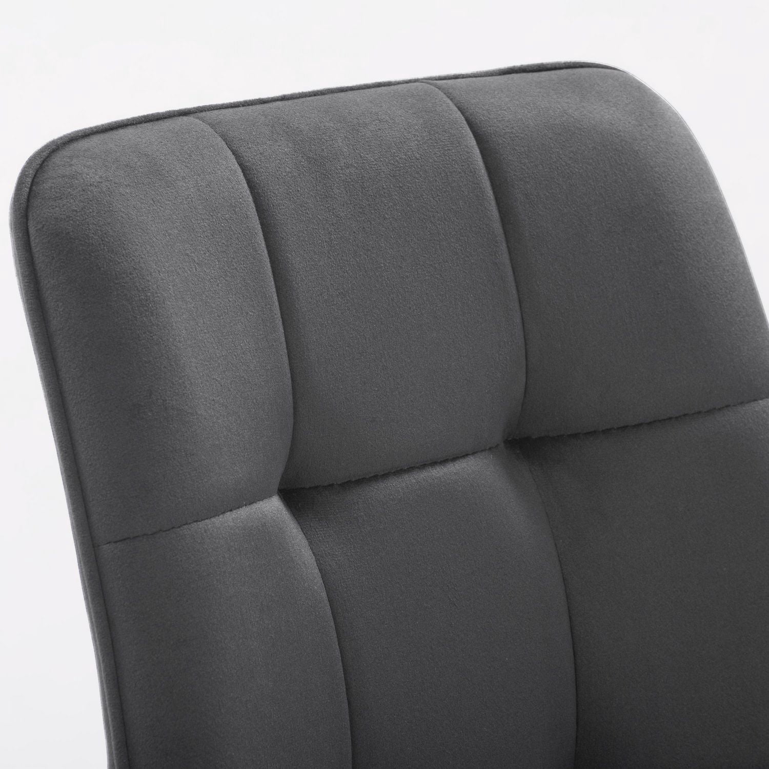 Ensemble de 2 chaises d'appoint d'intérieur CorLiving Nash, rembourrées en velours et pieds évasés en métal noir