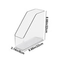 thumbnail image 3 of XYAIYT Acrylic Desktop Book Stand and File Rack Organizer for Home Office Dormitory Book Storage Teacher Desk Accessories 8.66x8.66x3.15 Inch Long Lasting Transparent Bookshelf, 3 of 7