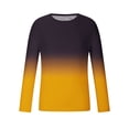 thumbnail image 4 of QATAINLAV Chandails à Manches Longues pour Hommes Décontractés à Col Rond Chandails à Enfiler Hauts Mode T-Shirts à Dégradé de Couleurs T-Shirts en Coton Coupe Ajustée T-Shirts Blouses Jaune G 50 pour Cent de Rabais Ventes Aujourd'hui, 4 of 6