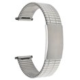 thumbnail image 1 of Bandini Bracelet de Montre Extensible en Acier Inoxydable Ton Argent 19 mm pour Hommes, Extrémité Droite, Longueur Ajustable, Bracelet de Montre à Expansion en Métal, Sans Boucle, 1 of 8