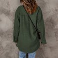 thumbnail image 4 of EGNMCR Veste à Manches Longues pour Femmes, Sans Capuche, Décontractée, Col en V, Couleur Unie, 4 of 9