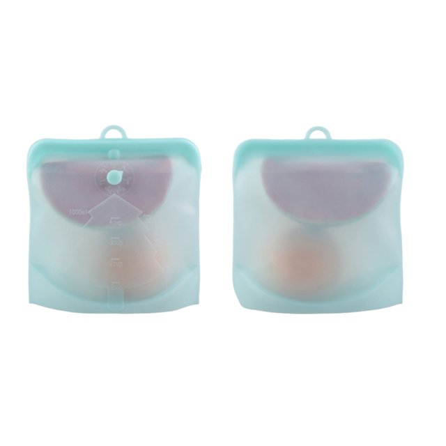 WHEANG Reusable Silicone Food Storage Bags | Sandwich Bags Airtight Seal Freezer Bags Liquid Snack Lunch Fruit Fresh Produce Bags | BEST for preserving and cooking (1pc)