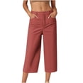 thumbnail image 1 of ShomPort Pantalon de Golf pour Femmes, Tenue de Bureau Décontractée, Ample, Extensible, Pantalon Court de Travail, Léger, Athlétique, Pantalon de Bureau, 1 of 5
