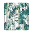 thumbnail image 1 of Binwennn Tropical Green Shower Curtain 70 Inch With 12 Hooks Shower Curtain Bathroom Heavy Side Shower Curtain Machine Washable Curtains for Shower Curtain And Rug Set Neutral Fabric Shower Curtain, 1 of 8