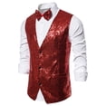 thumbnail image 1 of Mikilon Men's Autumn And Winter Personality Sequins Casual Vest Jacket, 1 of 4