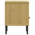 thumbnail image 4 of vidaXL Bedside Cabinet with Metal Legs Brown Solid Wood Pine OSLO, 4 of 5