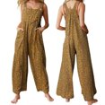 thumbnail image 1 of Gupgi Women Loose Style Overalls, Sleeveless Square Collar One-piece, 1 of 7