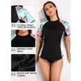 thumbnail image 3 of BeautyIn Chemise de Bain Imprimée Florale à Manches Courtes pour Femmes UPF 50+, 3 of 7
