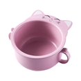 thumbnail image 1 of Wheat Straw Cat Design Small Bowl with Handle Eco-friendly Big Salad Children Dinnerware (Pink), 1 of 8
