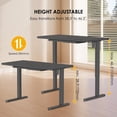 thumbnail image 3 of 47 x 24 Inch Electric Adjustable Standing Desk, Ergonomic Home Office Computer Desk, Glass Table Top Sit Stand Desk with Drawer, 3 Memory Heights, Type-C & USB Ports, 3 of 8