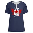 thumbnail image 3 of Chandail Canada Femme Col Rond Manches Courtes Feuille d'Érable Canadienne T-Shirts Patriotiques T-Shirts Graphiques Femmes, 3 of 3