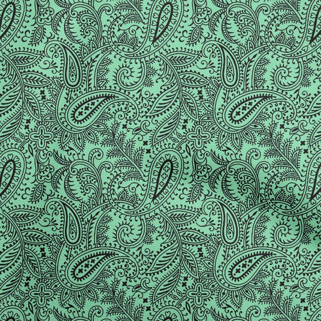 oneOone Cotton Flex Sea Green Fabric Block Sewing Craft Projects Fabric Prints By Yard 40 Inch Wide
