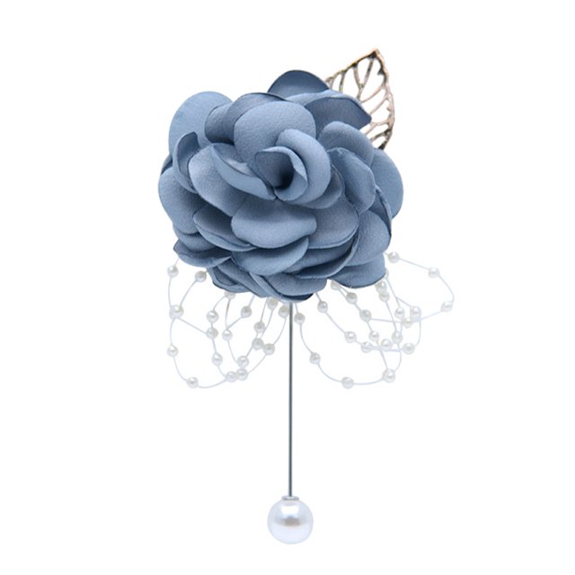 Xingzhi Delicate And Refined Corsage Brooches For Stylish Wedding Look Polyester Adds Touch Of Color Classic And Timeless dark green 1Set