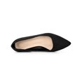 thumbnail image 4 of BLISSFUL STEP Chaussures pour Femmes Bout Pointu à Enfiler Escarpins à Talon Bloc en Faux Suède Noir 7, 4 of 8