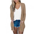 thumbnail image 1 of Pisexur Cardigans pour Femmes, Chandails Légers à devant Ouvert, Cardigan Décontracté Uni à Manches Longues, Boutonné, Coupe Ample, Cardigans d'Automne, 1 of 5
