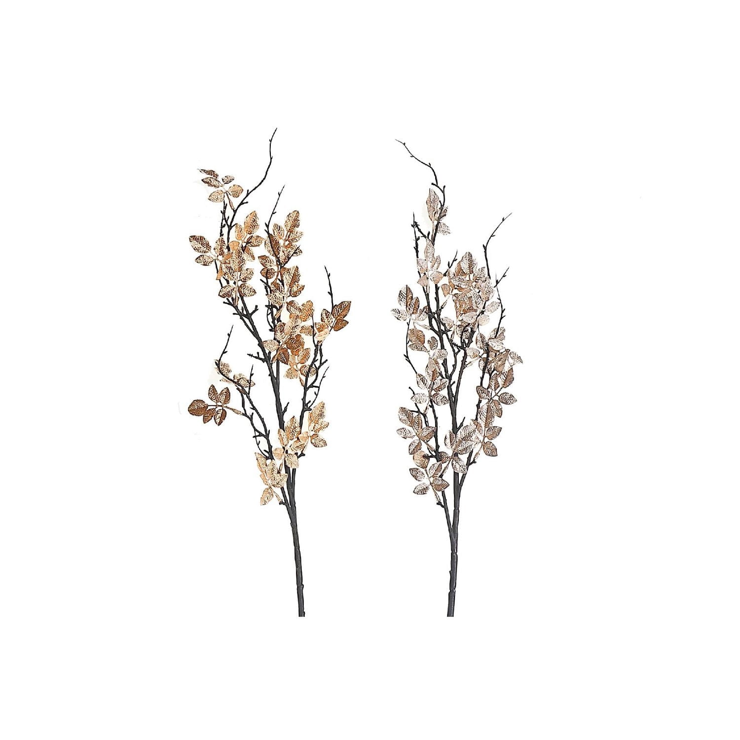 Christmas Shiny Leaves Spray - Set of 6