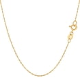 thumbnail image 1 of 10k Yellow Gold Rope Chain Necklace, 0.5mm, 18", 1 of 1