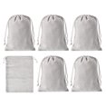 thumbnail image 1 of REGALWOVEN 7"x5" Coin Sacks Bag, 6pcs Deposit Change Transit Bags Style 1, White, 1 of 7