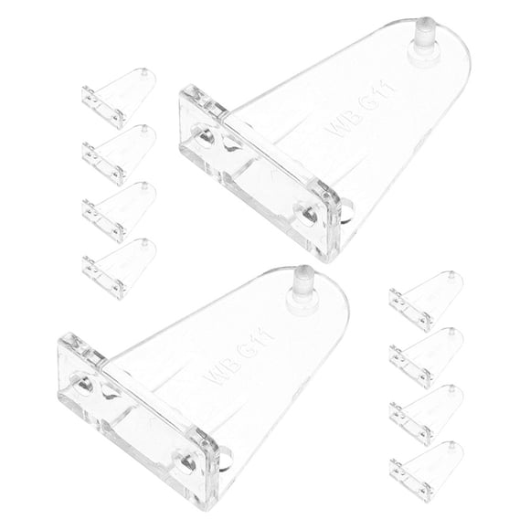 CUITING 12 Pcs Blind Hold Down Brackets Clear Plastic Blinds Hooks Bottom Rail Hold Clips Replacements For Mini Horizontal Blinds Shades Windows Doors Or Home Rv