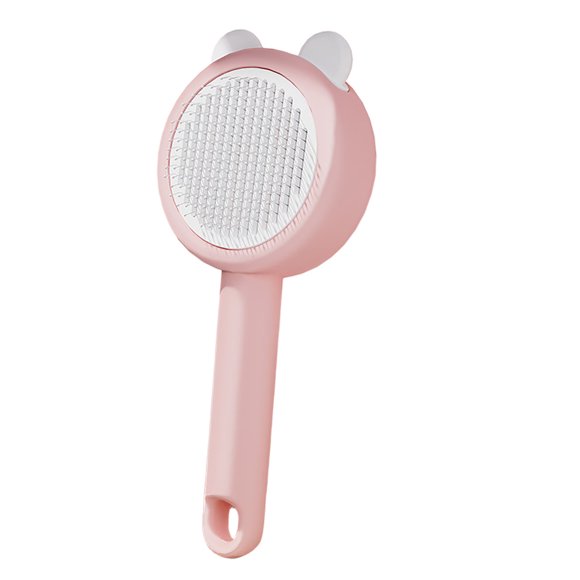 Pet Self Cleaning De Shedding Comb Set with Stainless Steel Teeth and Release Button for Removing Undercoat Loose Hair and Dirt From