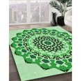 thumbnail image 3 of Ahgly Tapis Rectangulaire Lavable en Machine Intérieur Transitionnel Vert Clair, 5 Pieds x 8 Pieds, 3 of 7