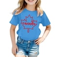 thumbnail image 4 of GDREDA Canada T-Shirts Imprimé Drapeau Filles T-Shirt à Manches Courtes Été Col Rond T-Shirt Coupe Décontractée T-Shirts Basiques, 4 of 4