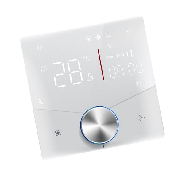 WiFi Smart Thermostat, Central Air Conditioning Temperature Controller with LED Knob Design, Large Touch Keys, Dynamic Lighting Effects