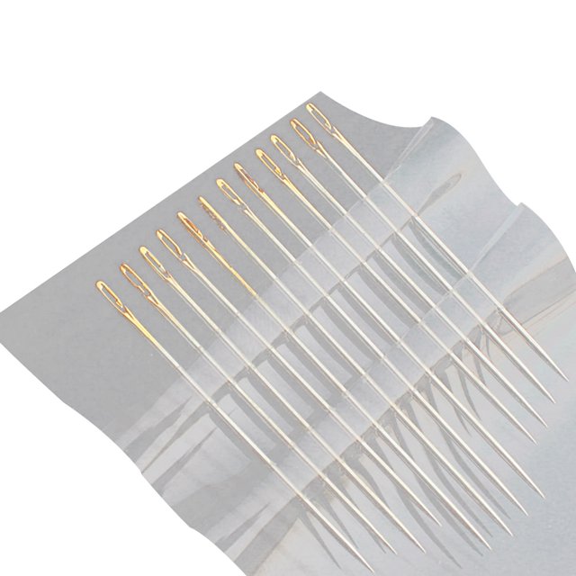 Opolski 1 Set Stitching Needle Anti-deform Comfortable Grip Portable Hand Blind Needle for Women