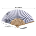 thumbnail image 3 of Paper Fans Set – Stylish Folding Hand Fans for Dance Party and Craft Use – Handheld Fans for Concerts Weddings and Events, 21x5 cm, Pink 2Packs, 3 of 9