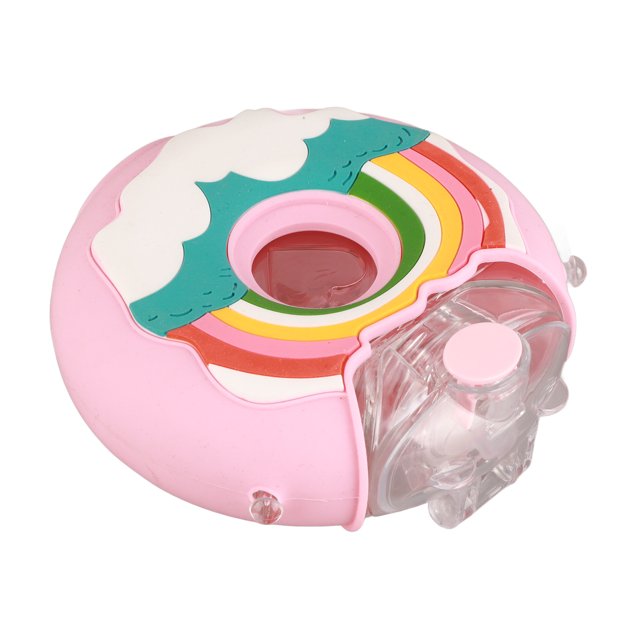 Bouteille d'Eau Beigne Forme Mignonne PC Coloré Résistant à la Chaleur Bouteille de Boisson Portable pour Tout-Petit avec Sangle Arc-en-Ciel Rose 380ml