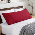 thumbnail image 1 of Bare Home Body Pillowcase - Envelope Closure - Ultra Soft - Double Brushed - Red, 1 of 6